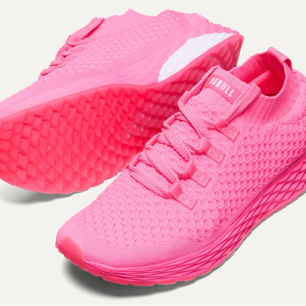 NOBULL Pink Sneakers with Breathable Knit Design
